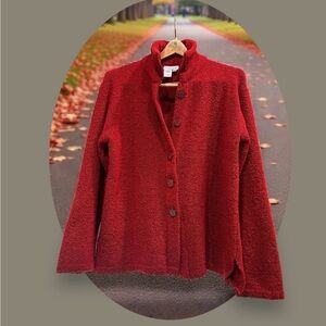Coldwater Creek Sweater Cardigan. Red.
Size:Small (oversized)